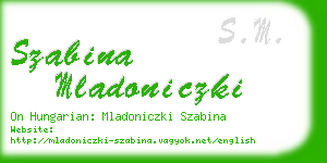 szabina mladoniczki business card